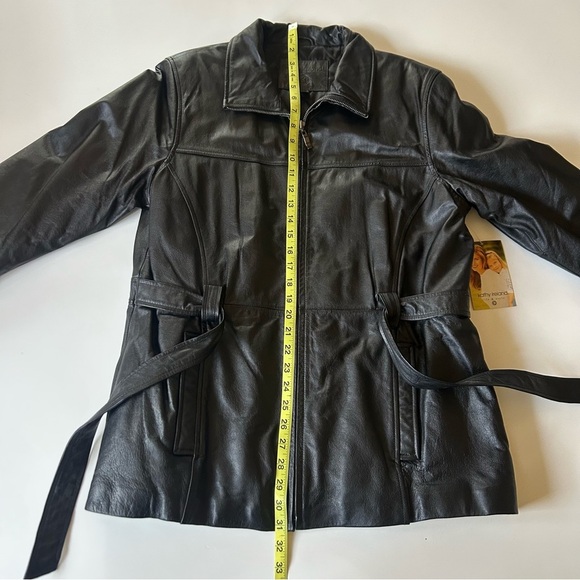 90s/ y2k Vintage Leather Moto Jacket NEW WITH TAGS - Kathy Ireland - Picture 5 of 14